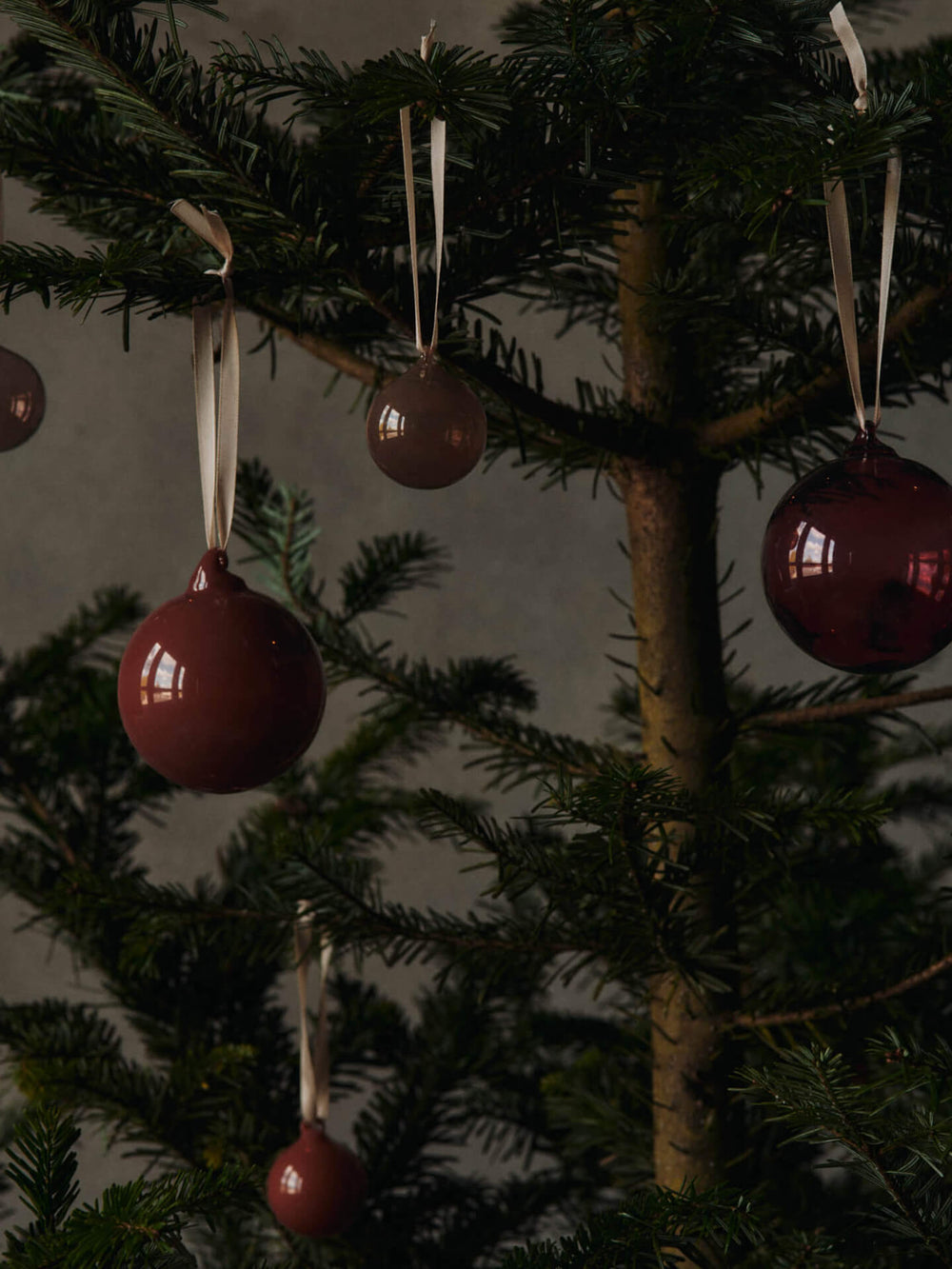 Glass Baubles - Medium - Set of 3 - Roseate Translucent