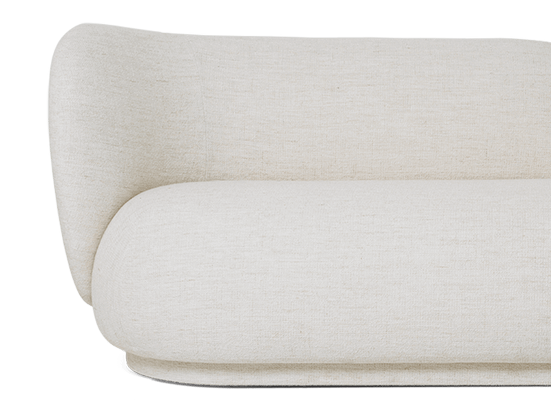 Rico Divan Left - Bouclé - Off-White
