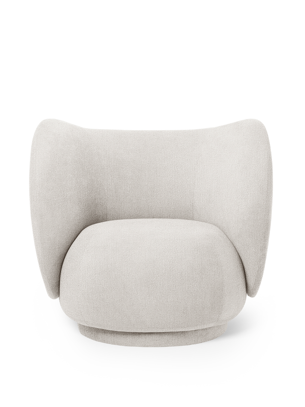 Rico Lounge Chair - Swivel - Bouclé - Off-White