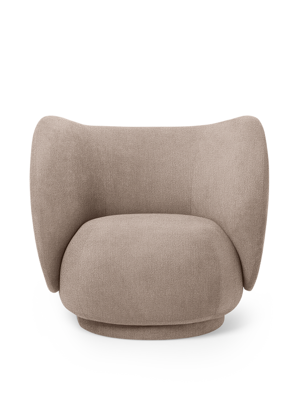Rico Lounge Chair - Swivel - Bouclé - Sand