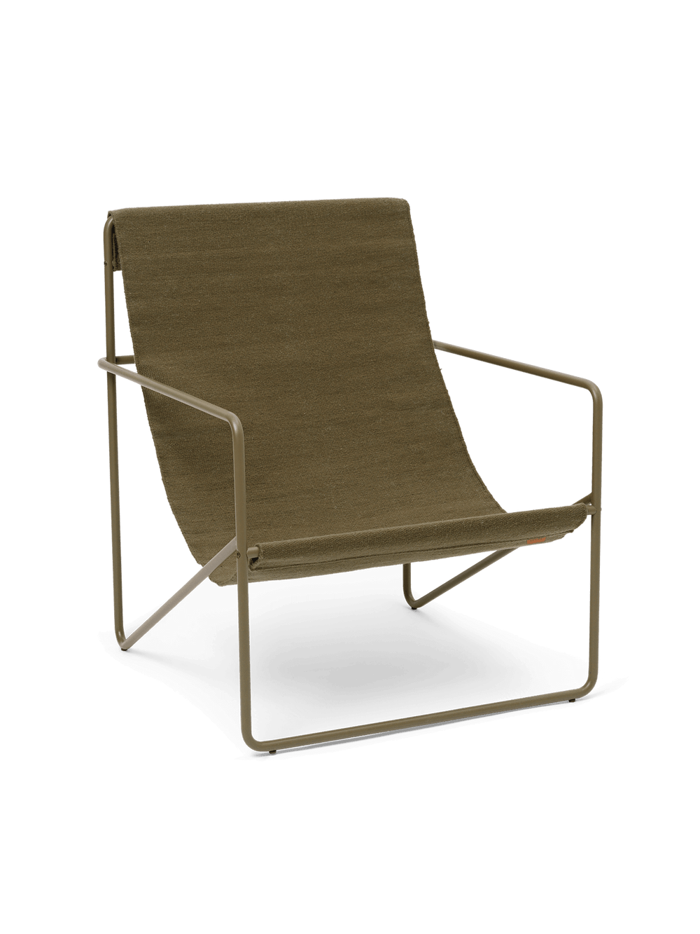 Desert Lounge Chair i olivengrøn med rørstel og vævet sæde