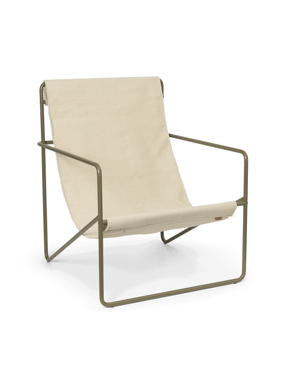Desert Lounge Chair i oliven med skålformet sæde i cloud