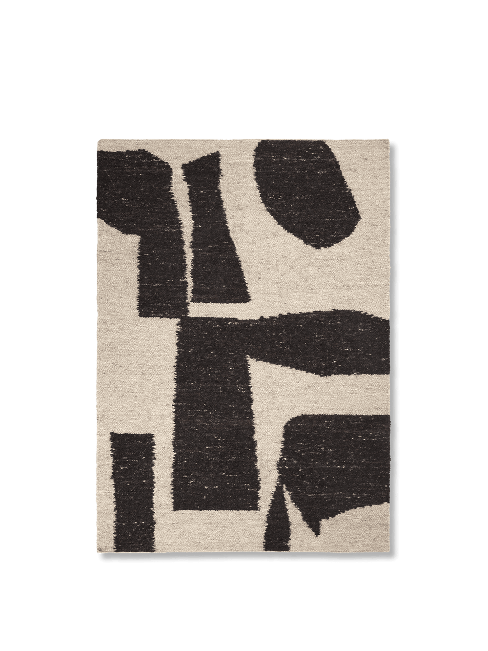 Piece Rug - Off-White/Coffee