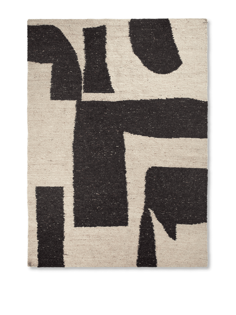 Piece Rug - Off-White/Coffee