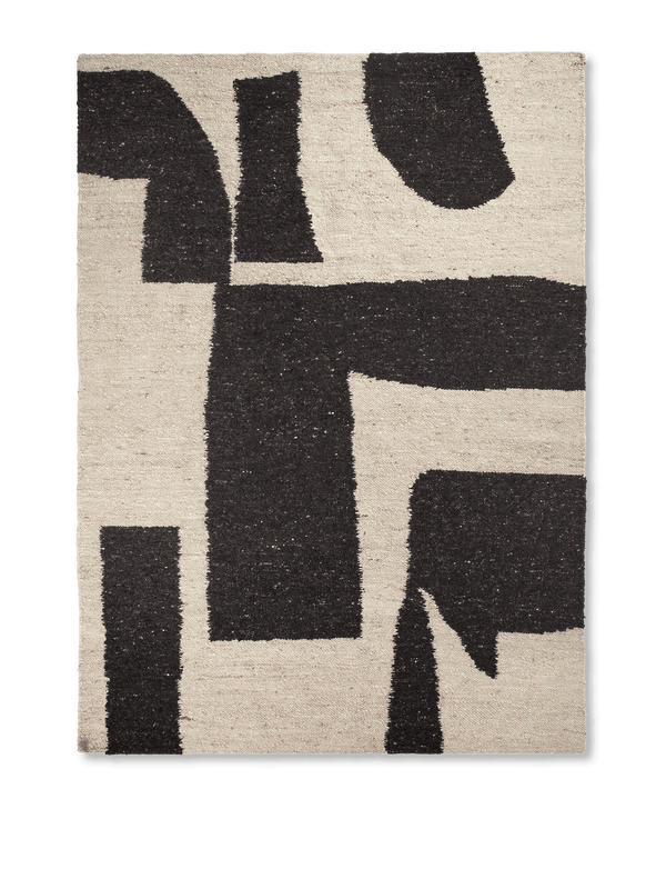 Piece Rug - Off-White/Coffee