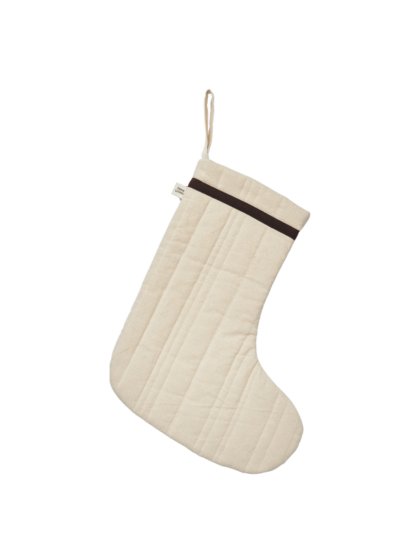 Vari Quilted Christmas Stocking - Cotton - Natural