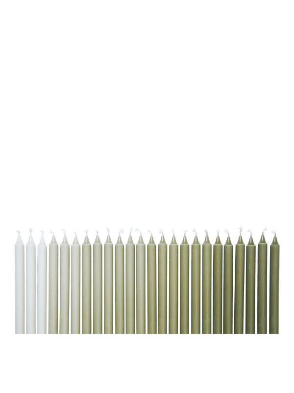 Ombre Candles - Set of 24 - Khaki