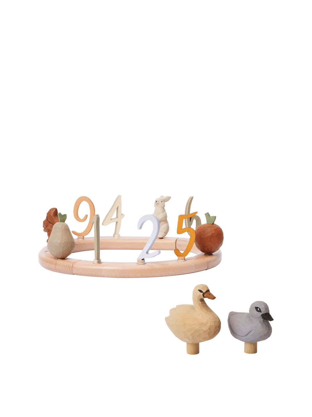 Loopi Celebration Ring & Figurines - Swan and Duckling - Set of 2 - Gift Set