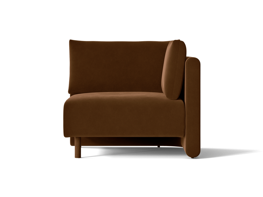 Dase Dase Sofa Corner Rich Velvet - Soft Brown | FSC® certificeret – Ferm Living