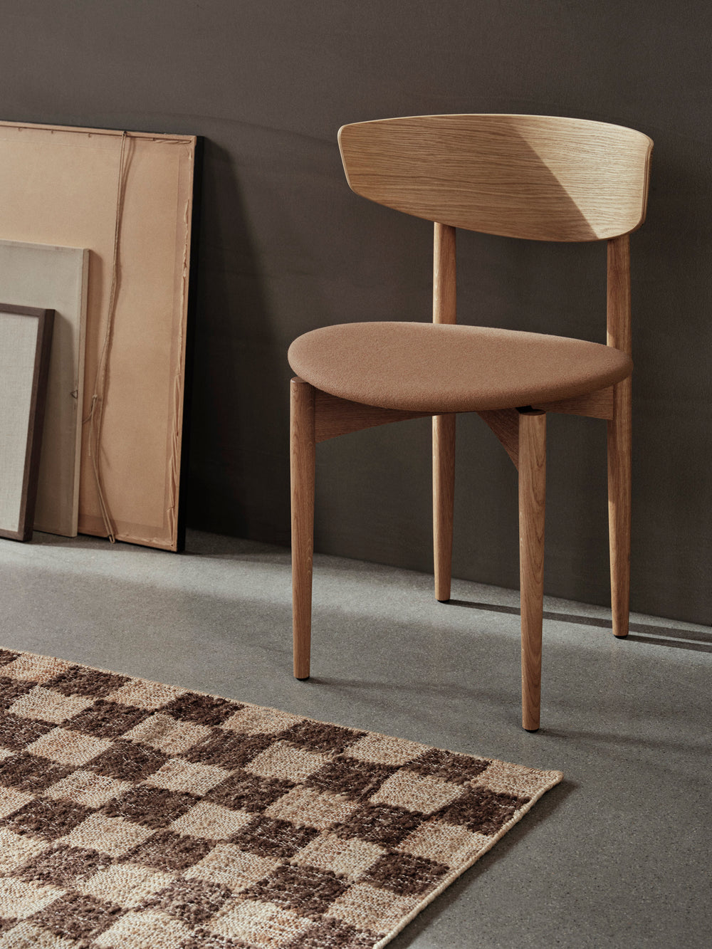 Check Wool Jute Løber - 70x180cm - Brun/Natur | Ferm Living