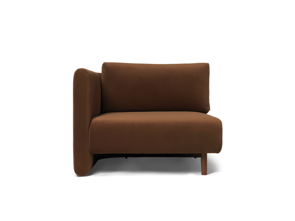Dase Dase Sofa - Venstre Armlæn - Soft Brown Rich Velvet | Ferm Living